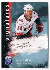 2007-08 Upper Deck Be a Player Signatures Scott Walker #S-WA Auto Hurricanes